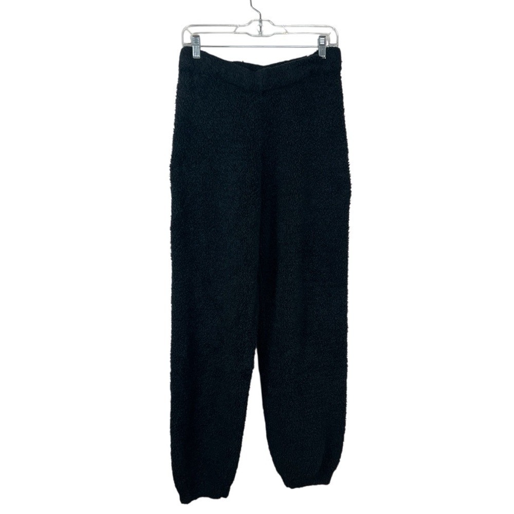 Skims Teddy Sherpa Fleece Black Jogger Pants